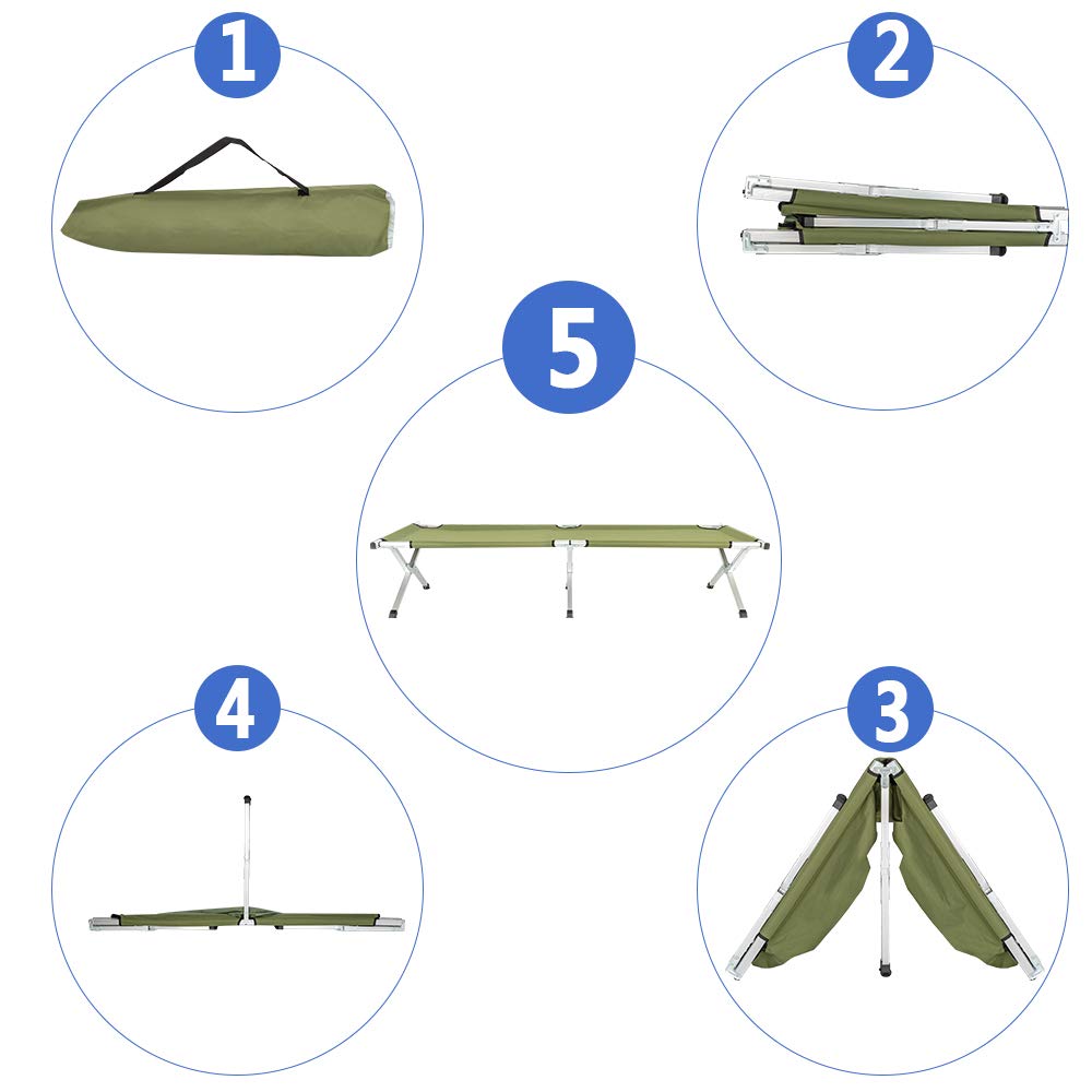 Folding Camping Cot with Carry Bag I494178