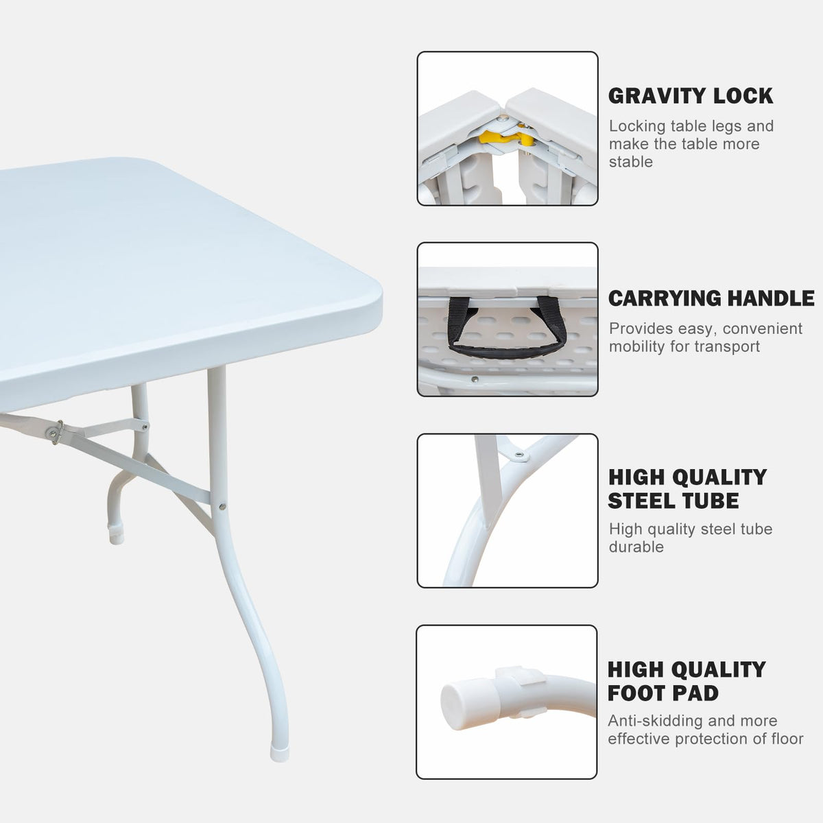 6ft Portable Folding Table Z7011