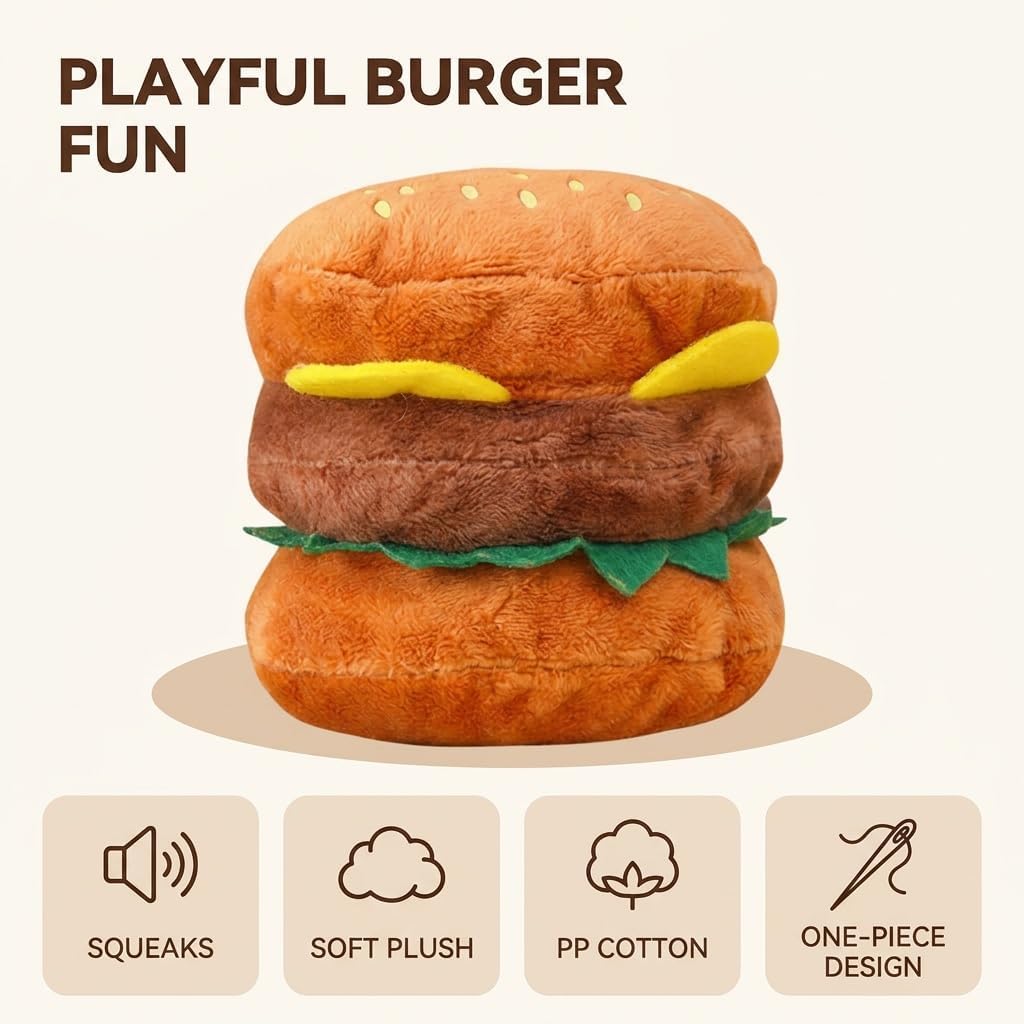 Hamburger Shape Dog Squeaky Toy M122