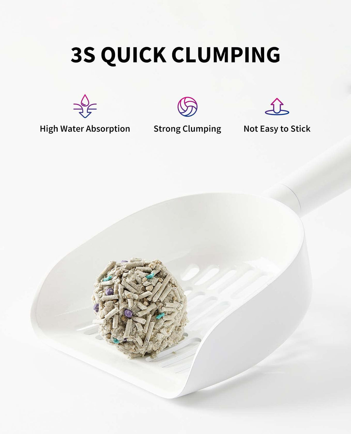 Mixed Cat Litter Fast Clumping Flushable Ultra Absorbent 7.9lb×2 Bags J849