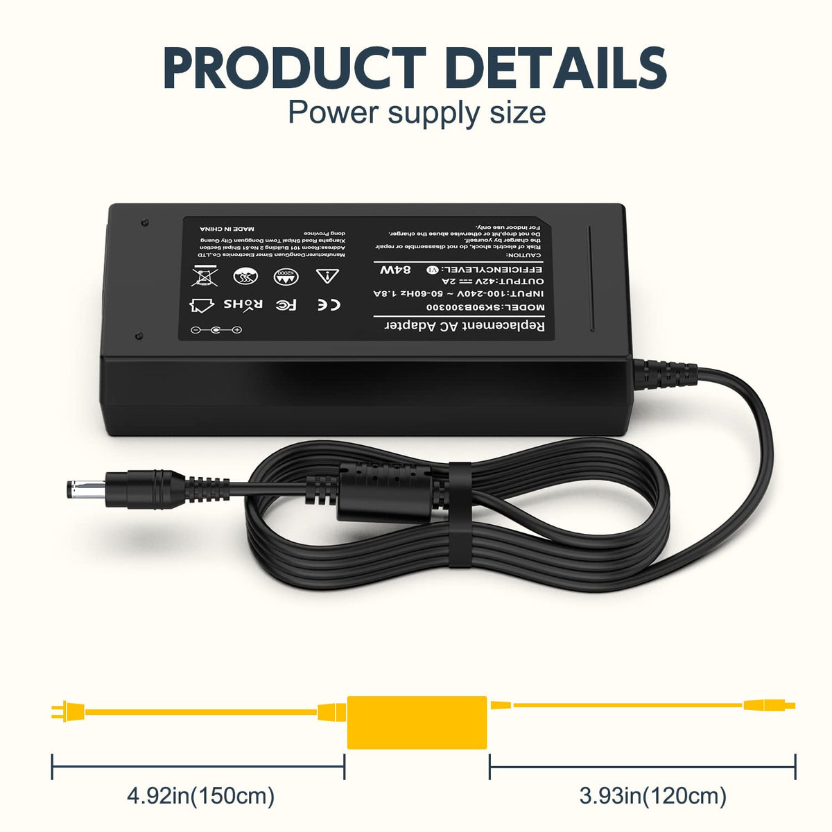 42V AC Adapter Charger S484