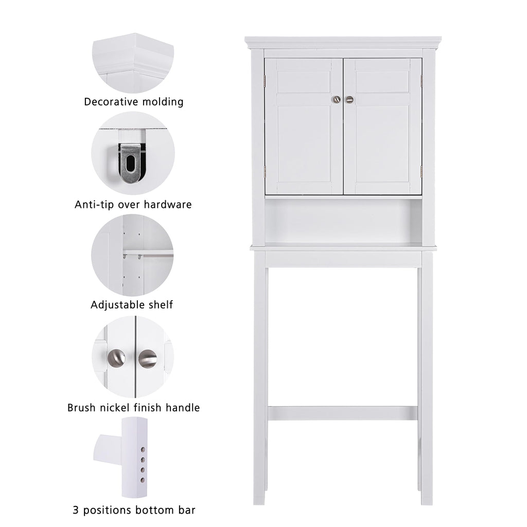 White Over The Toilet Storage Cabinet M9749