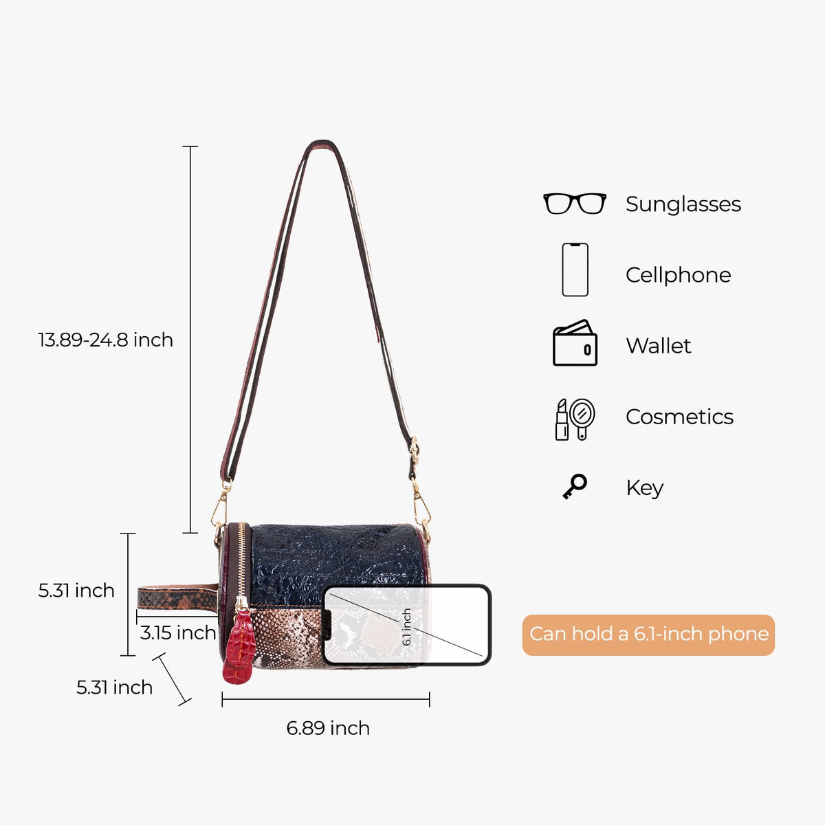 Daily Fashion Shoulder Bag with Detachable Shoulder Strap Z1205