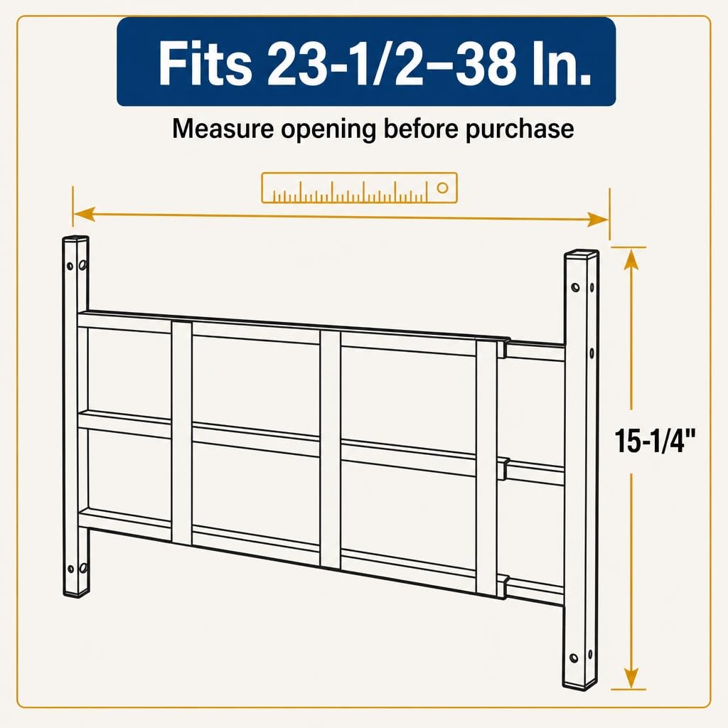 Black Carbon Steel 3-Bar Window Grill L978