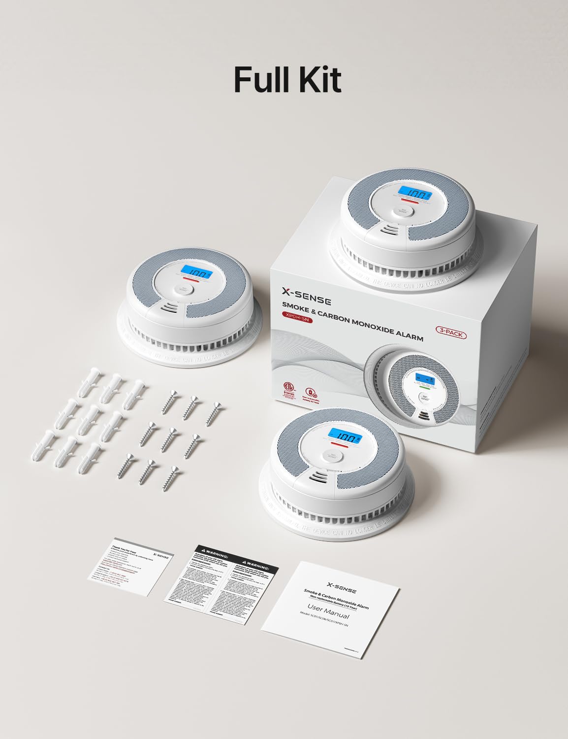 Smoke Detector Carbon Monoxide Alarm Combo 3-Pack F426