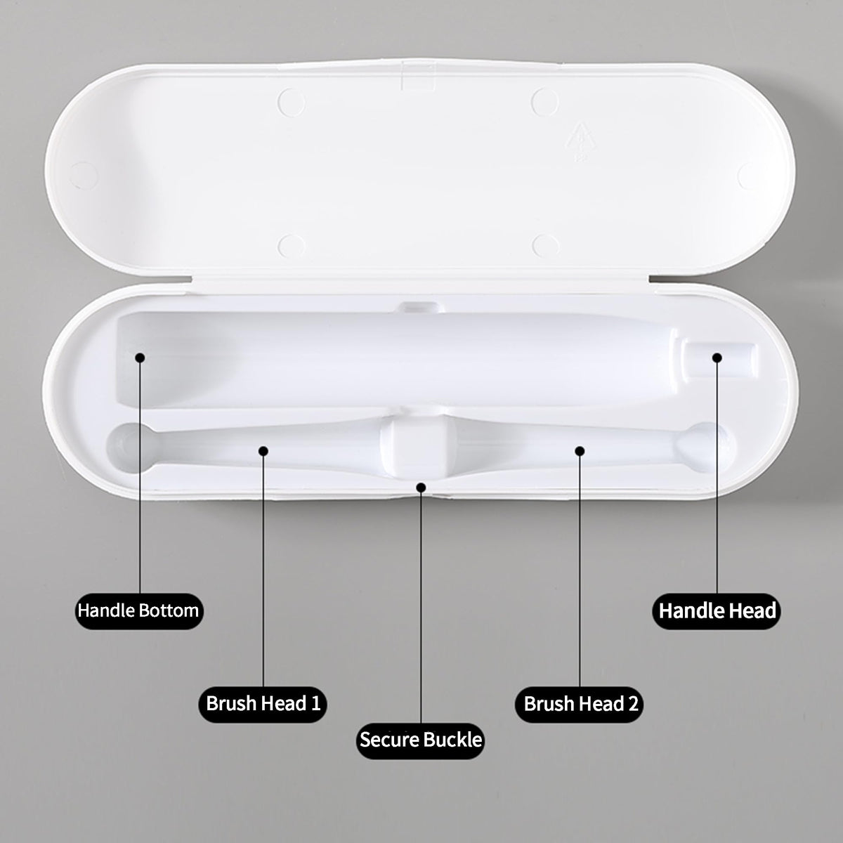 2 Pack Plastic Electric Toothbrush Travel Case R381719