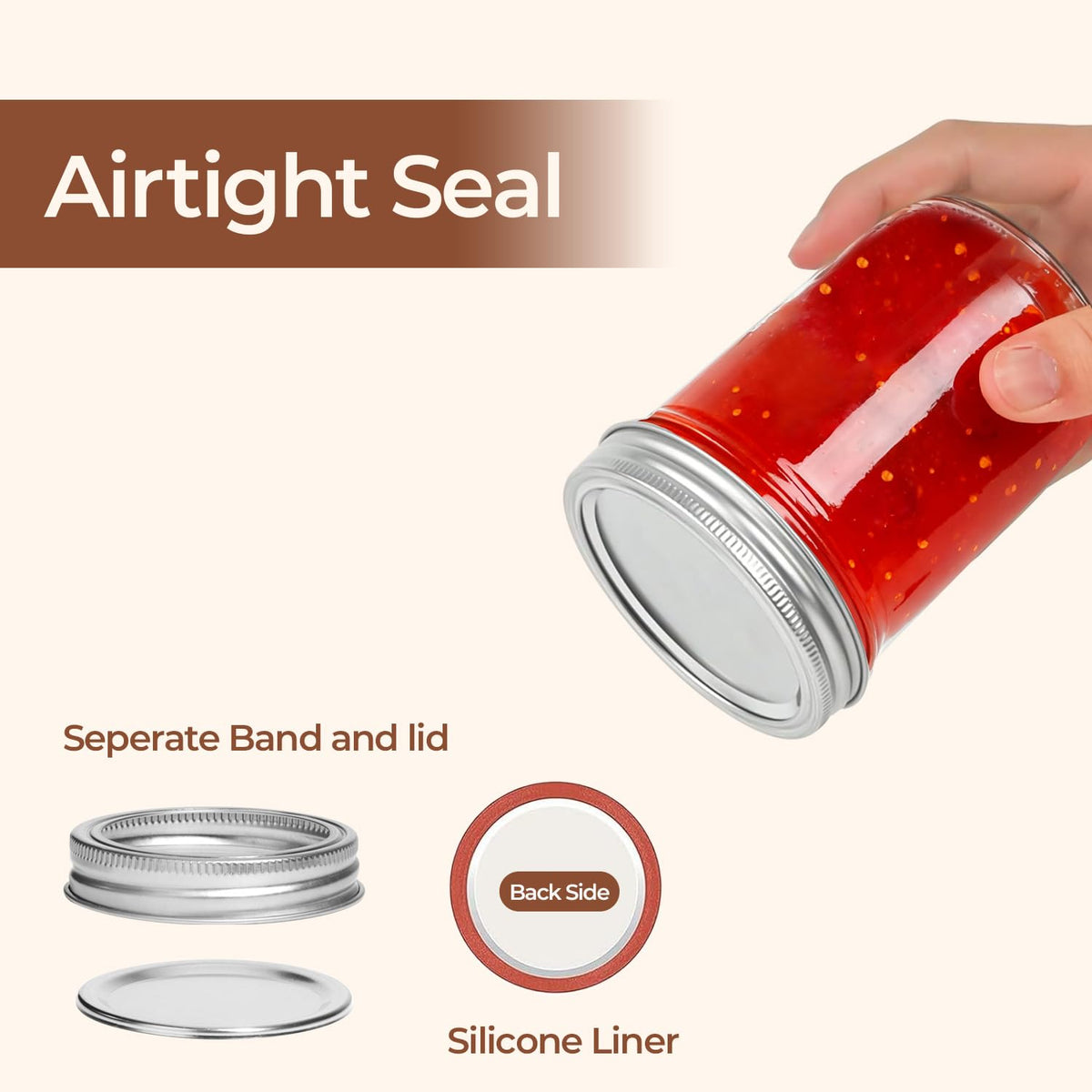 16 oz Wide Mouth Mason Jars 4 Pack E695