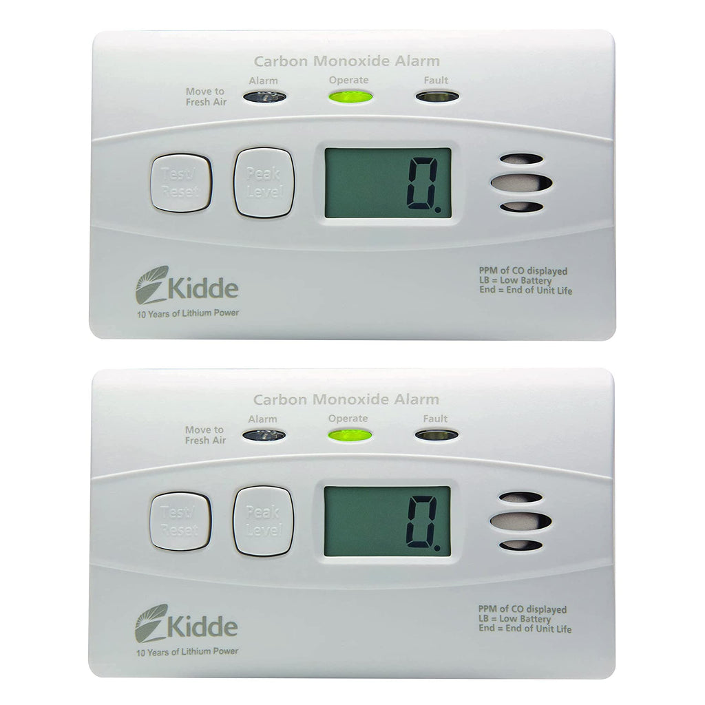 Carbon Monoxide Detector with 10-Year Battery, Digital Display, 2 Pack K392861