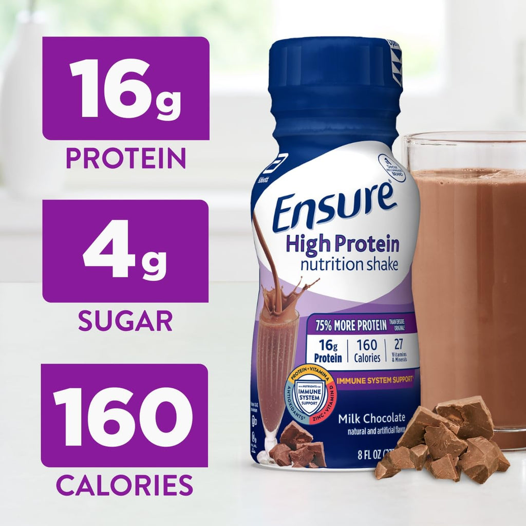 High Protein Milk Chocolate Nutrition Shake 16g Protein 8 fl oz 6 Pack Z64735