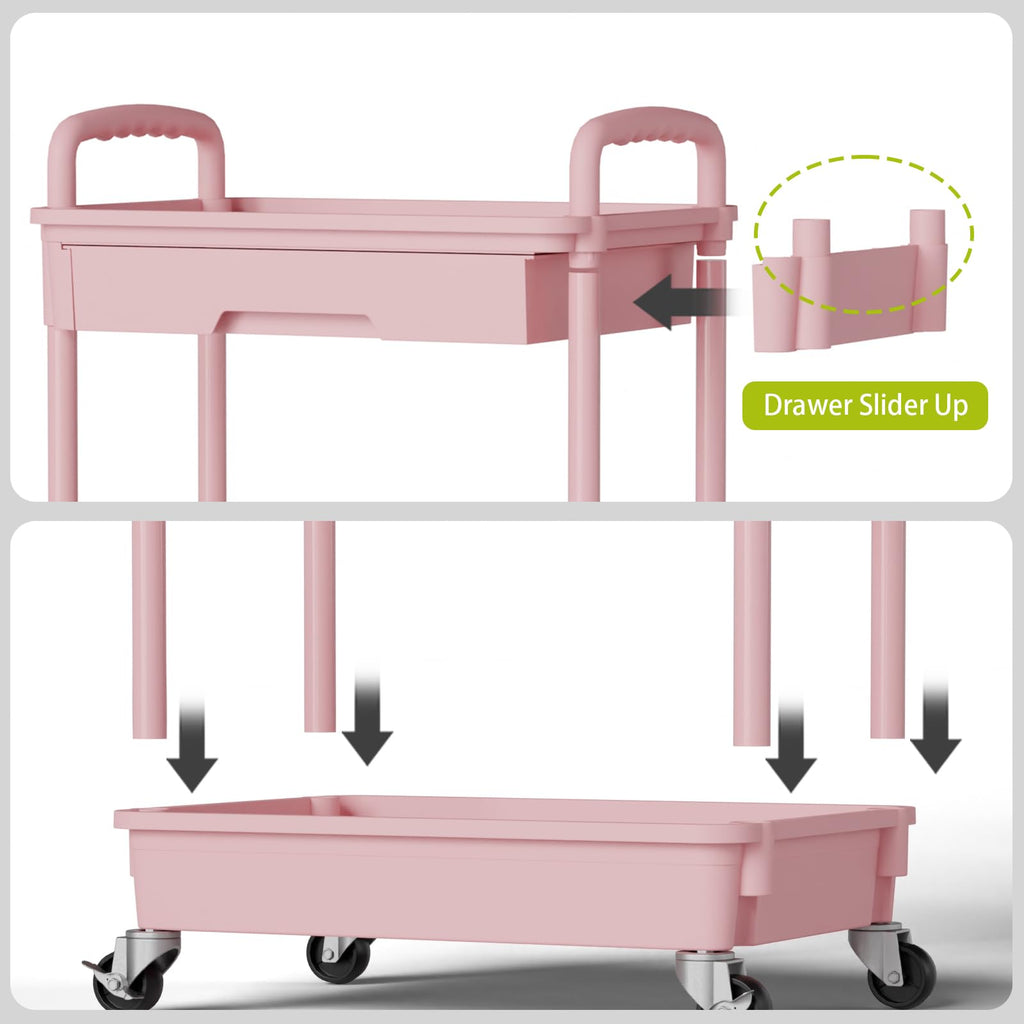 3 Tier Rolling Cart with Wheels N582
