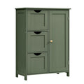 Forest Green 3 Drawer Bathroom Floor Storage Cabinet H989