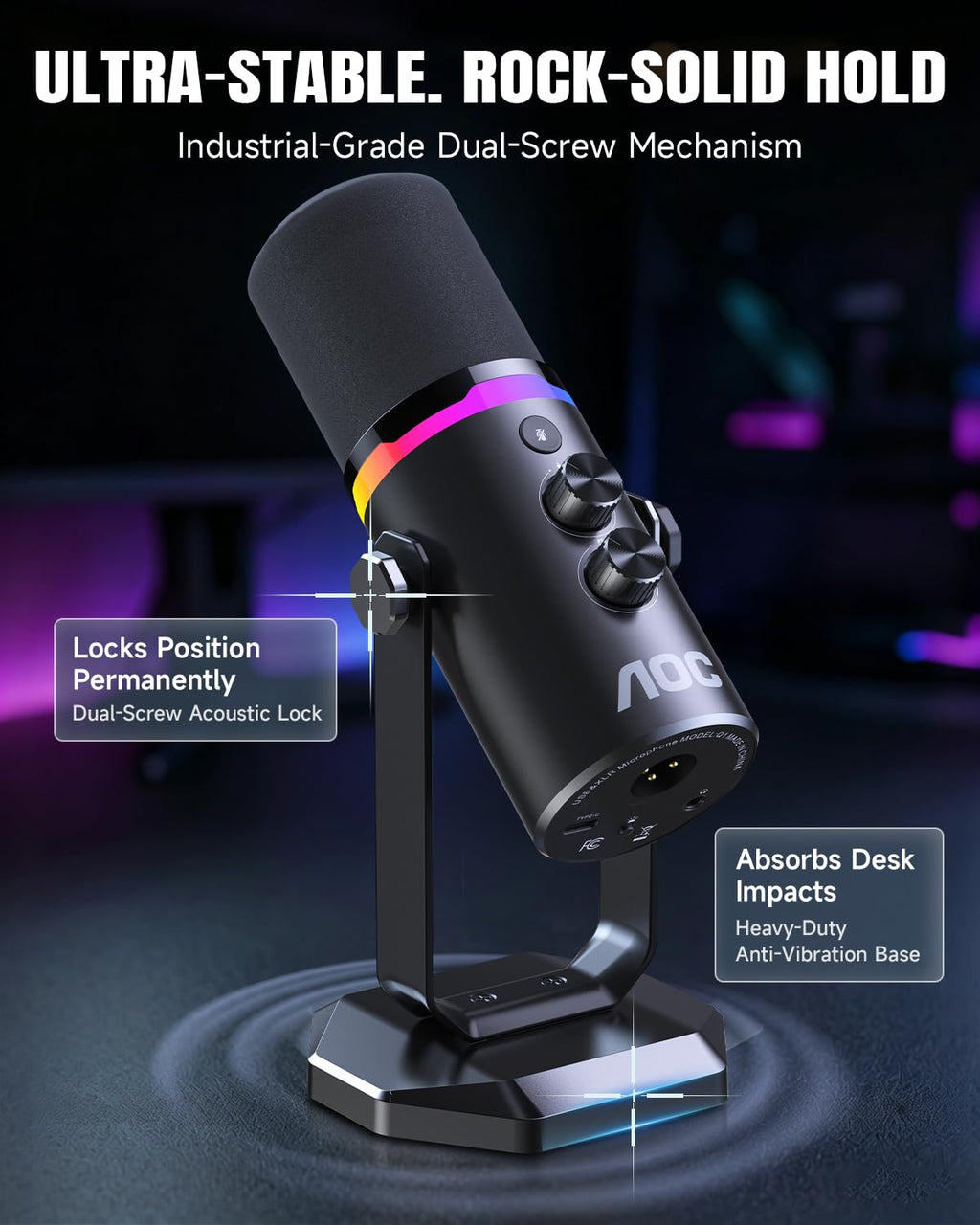 USB/XLR Dynamic Microphone with Desk Stand T861527