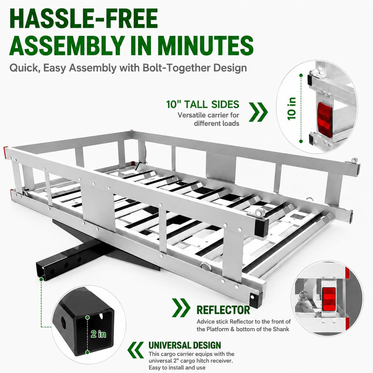 500 LBS Aluminum Hitch Cargo Carrier I35808