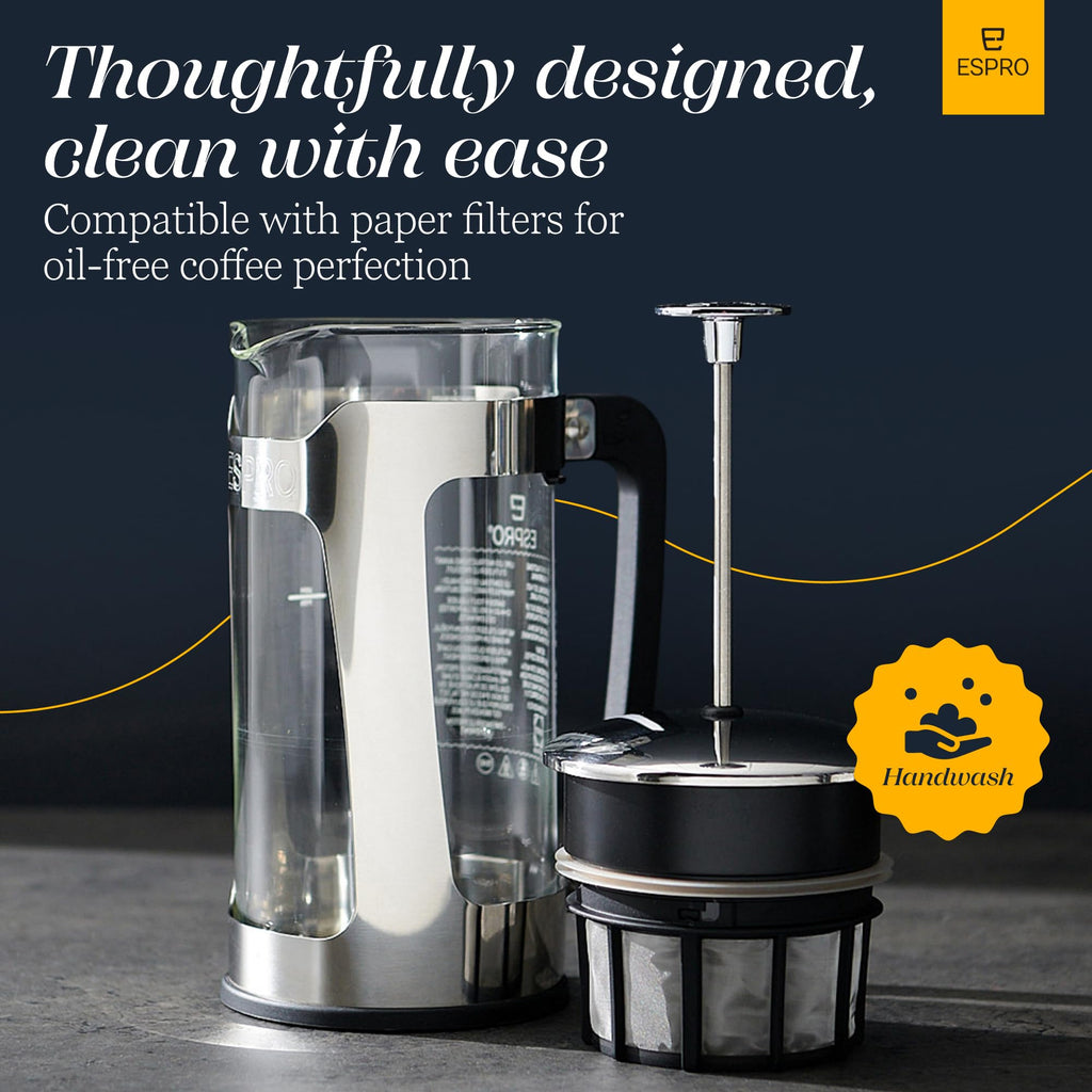 32oz Stainless Steel French Press Coffee Maker J978