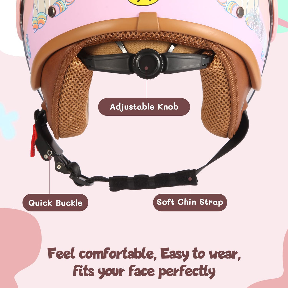 Kids 3/4 Open Face Motorcycle Helmet M4714