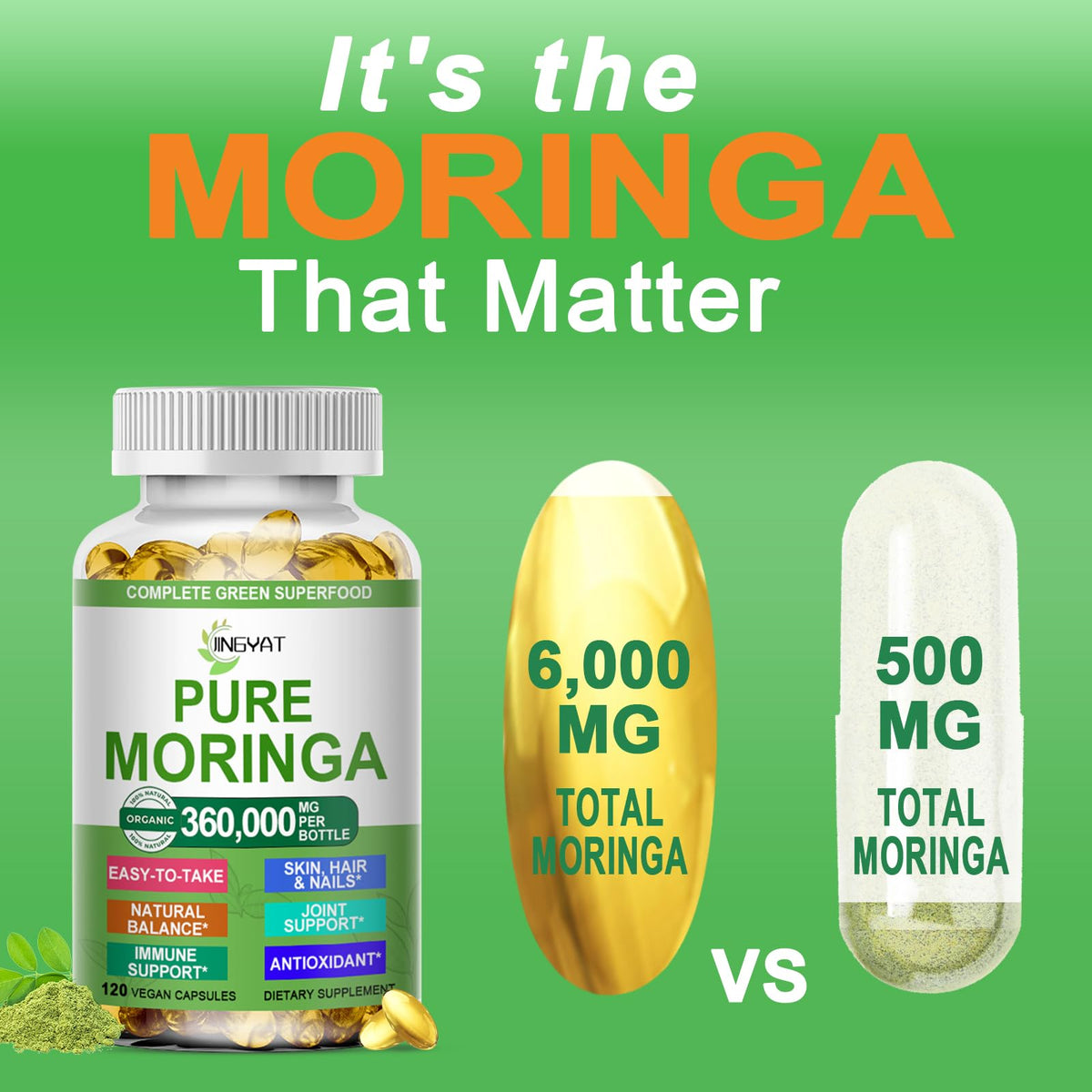 Organic Moringa Oleifera Softgels U822