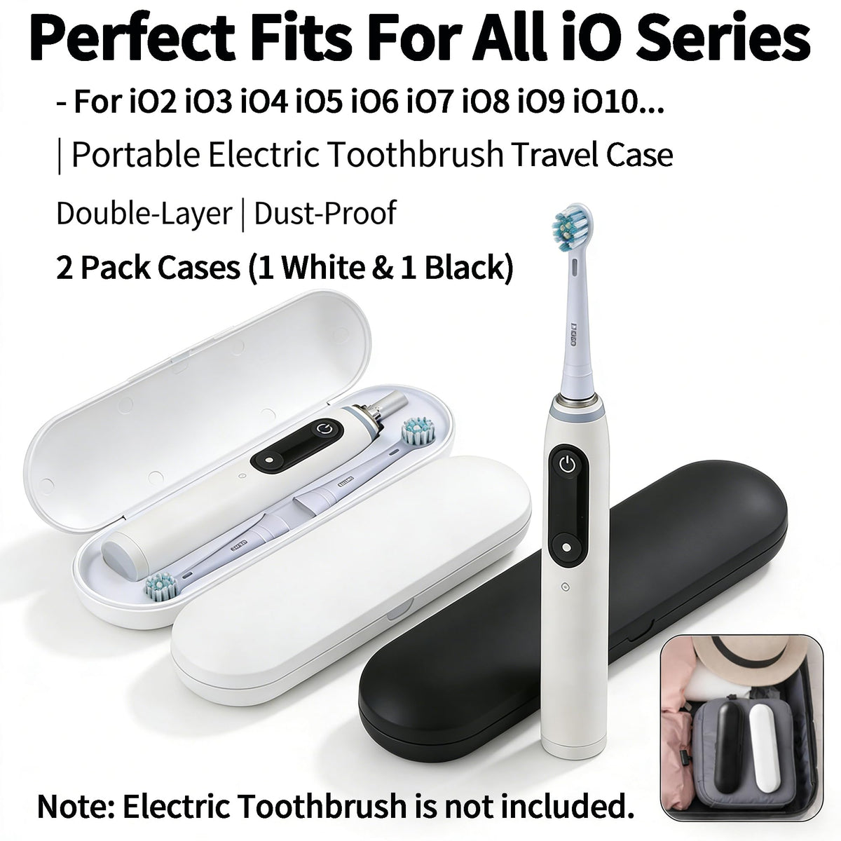2 Pack Plastic Electric Toothbrush Travel Case R381719