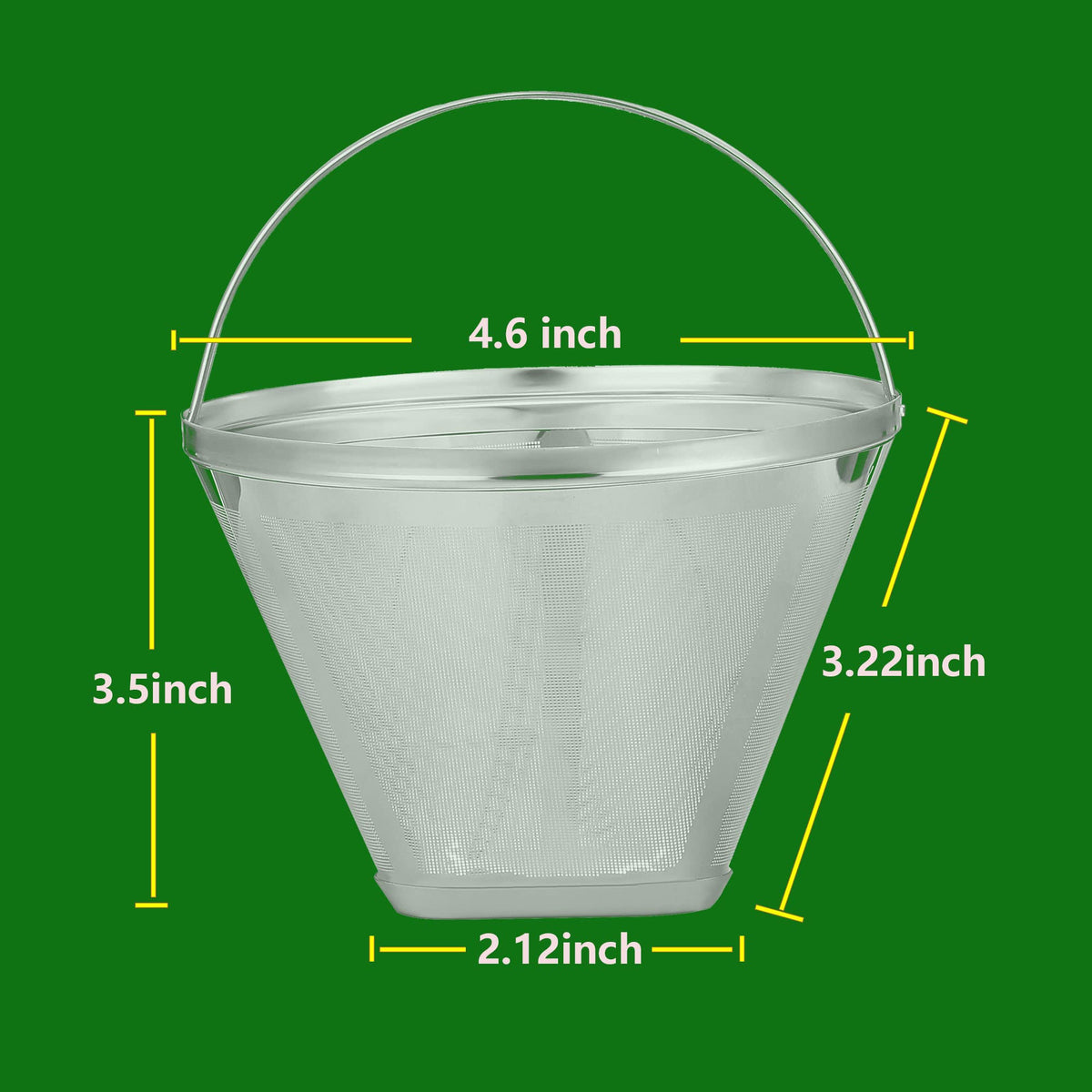 #4 Cone Reusable Stainless Steel Coffee Filters E8145