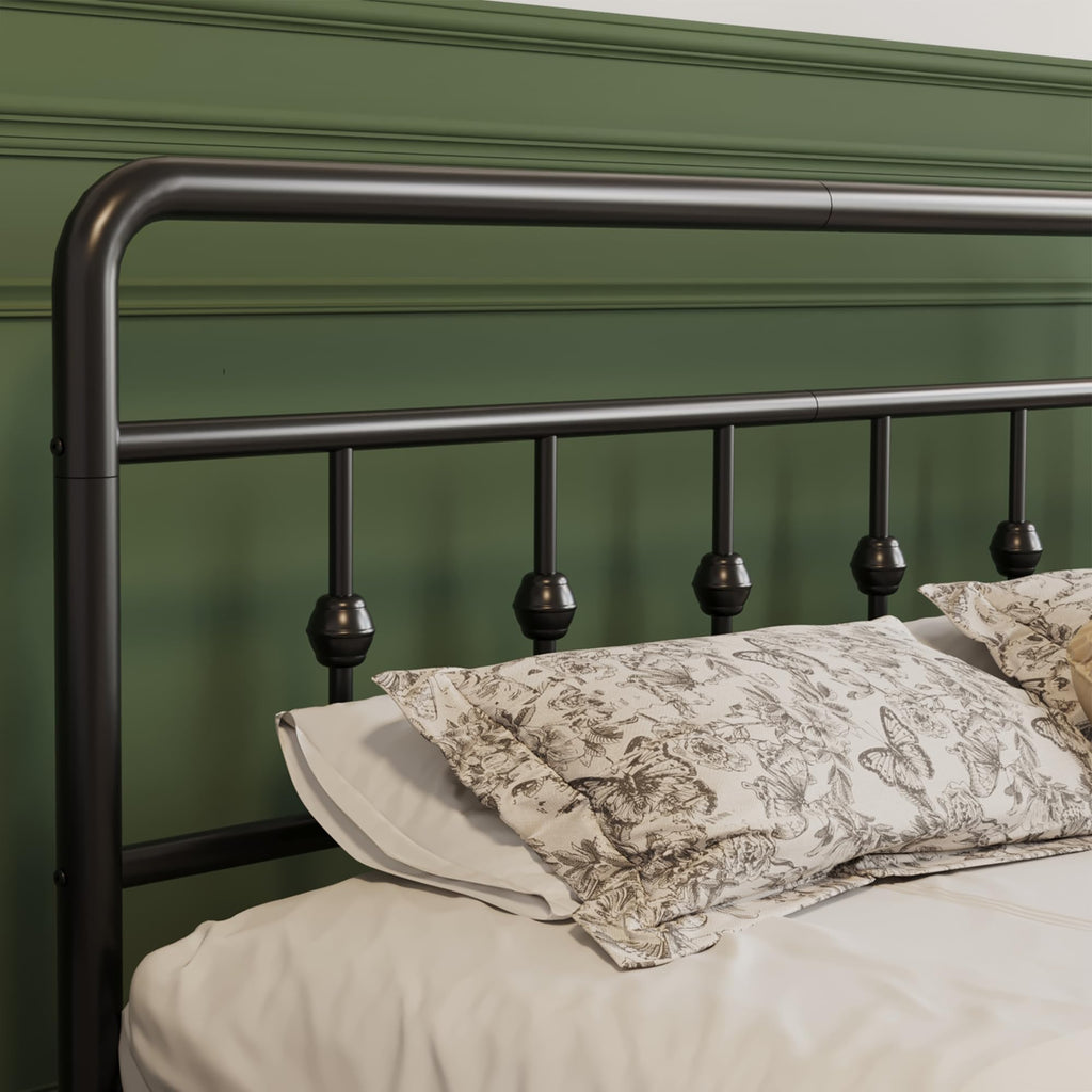 12 Inch Full Bed Frame with Headboard and Footboard P5078