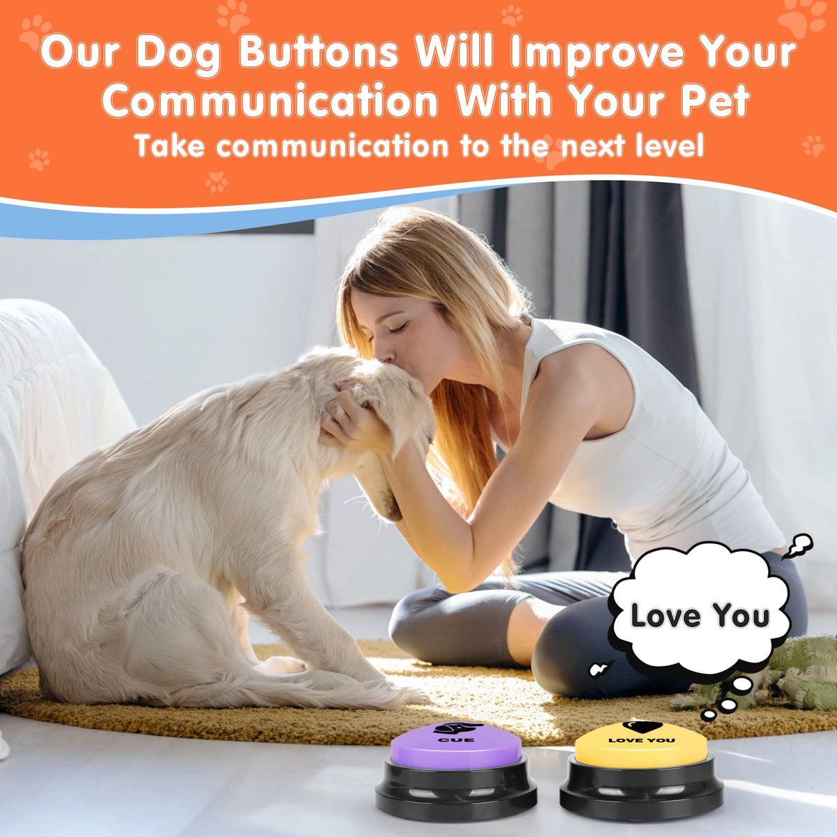 8 Recordable Sound Buttons Dog Training Toy M268