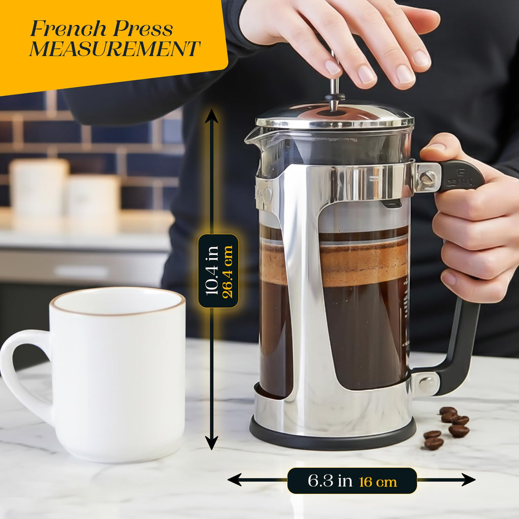 32oz Stainless Steel French Press Coffee Maker J978