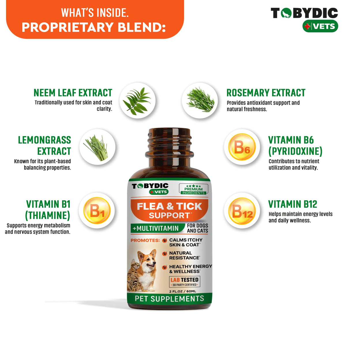 Oral Flea and Tick Prevention Supplement for Dogs and Cats W61028