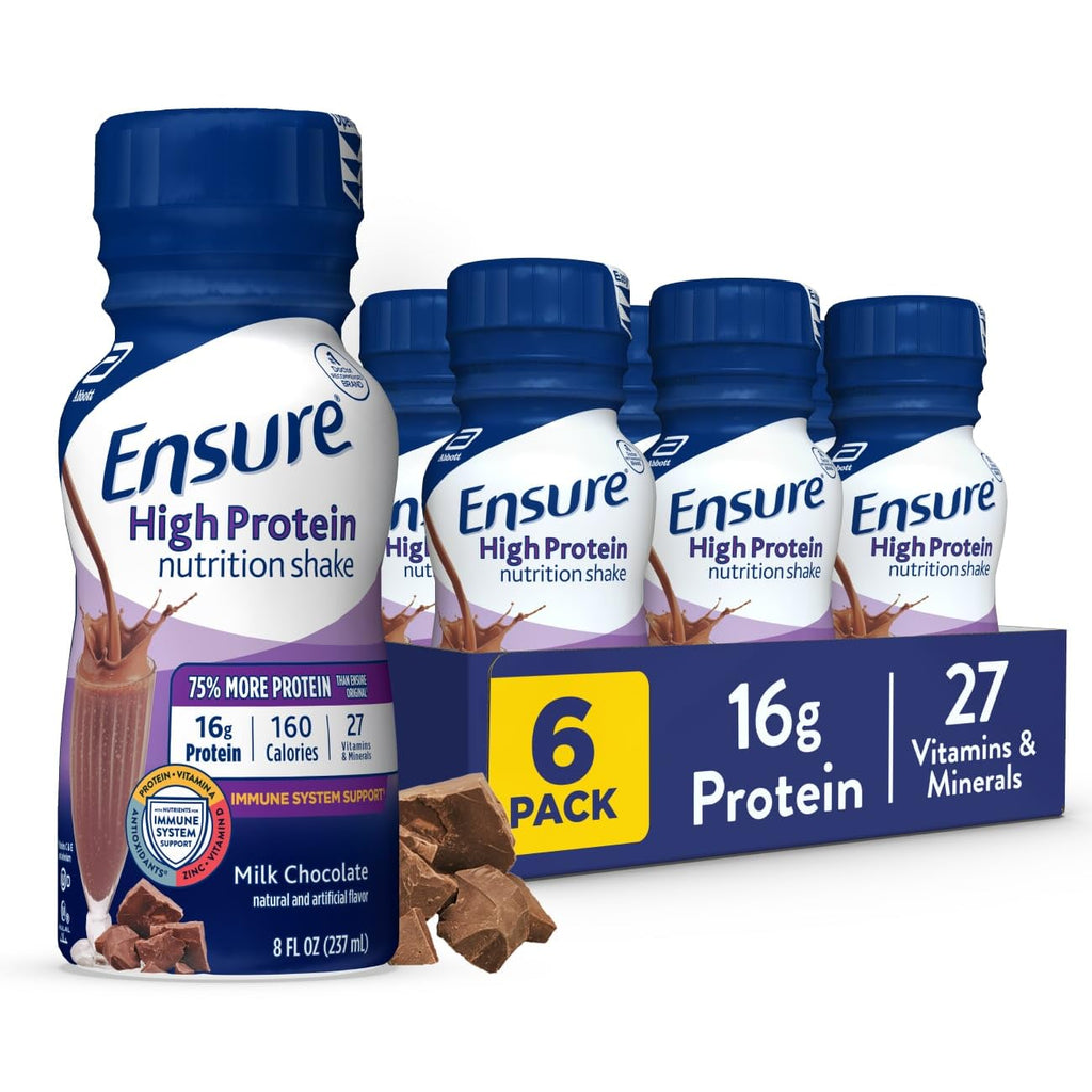 High Protein Milk Chocolate Nutrition Shake 16g Protein 8 fl oz 6 Pack Z64735