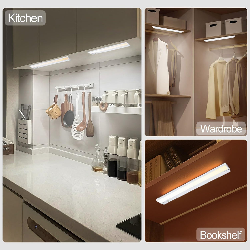 2 Packs Under Cabinet Lighting, 24in 18W Dimmable LED Light, 5 Color Temperature O246843