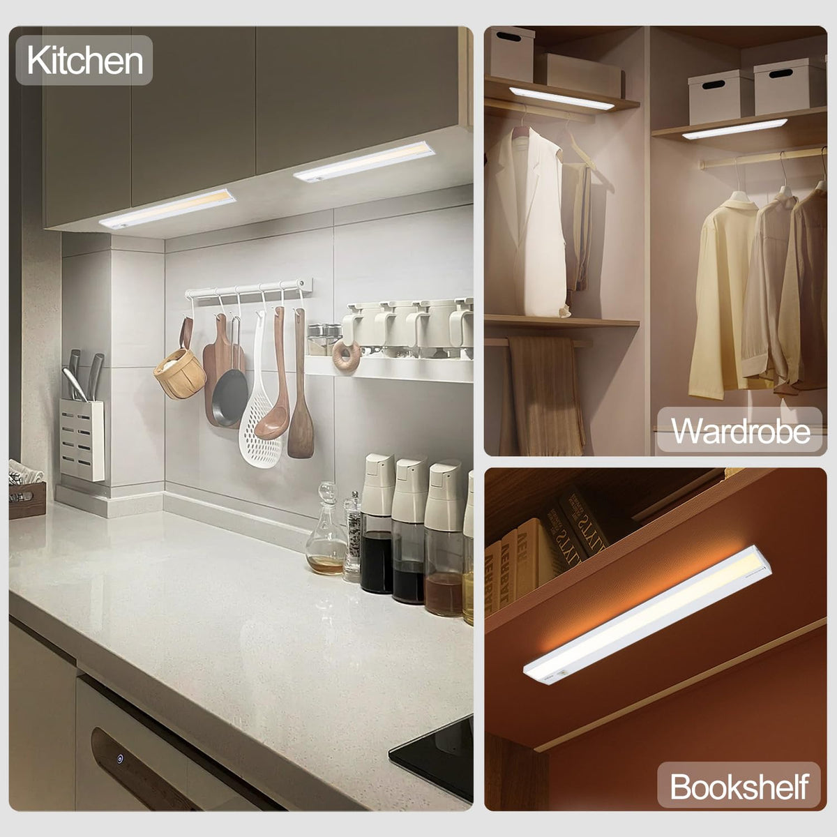 2 Packs Under Cabinet Lighting, 24in 18W Dimmable LED Light, 5 Color Temperature O246843