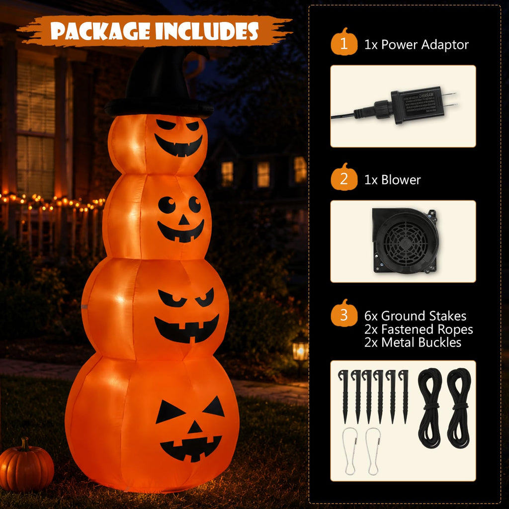 8FT Inflatable Stacked Pumpkins V388