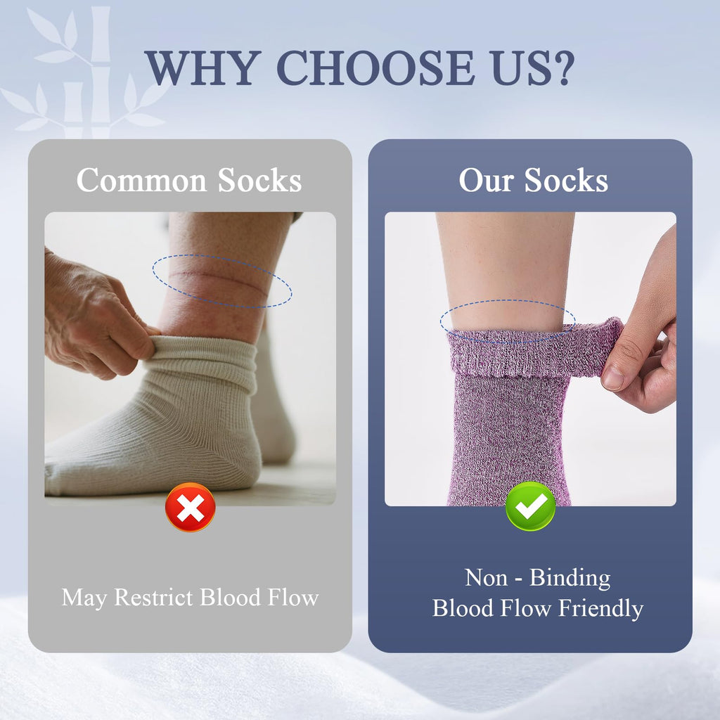 Bamboo Viscose Non Binding Wide Top Ankle Socks K686