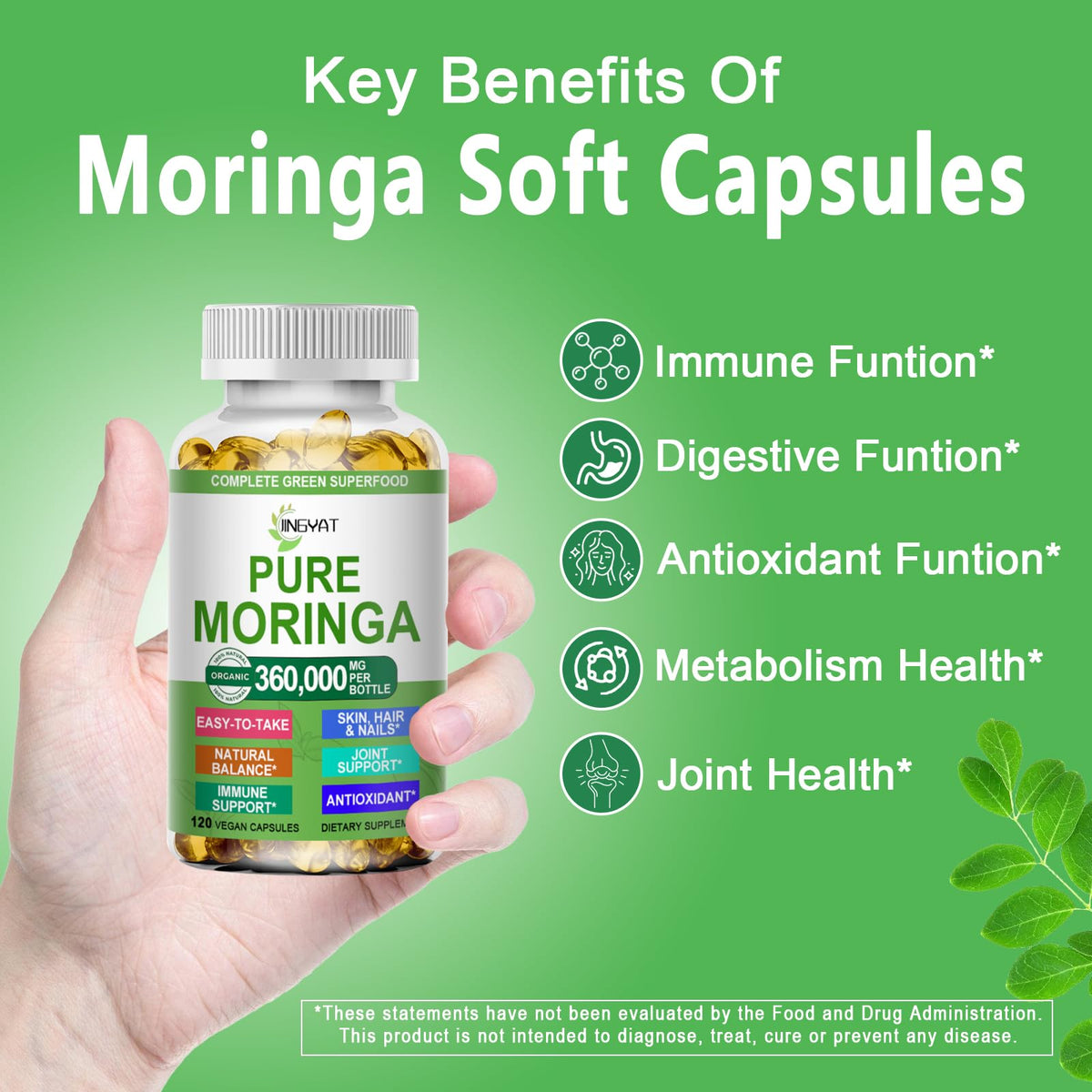 Organic Moringa Oleifera Softgels U822
