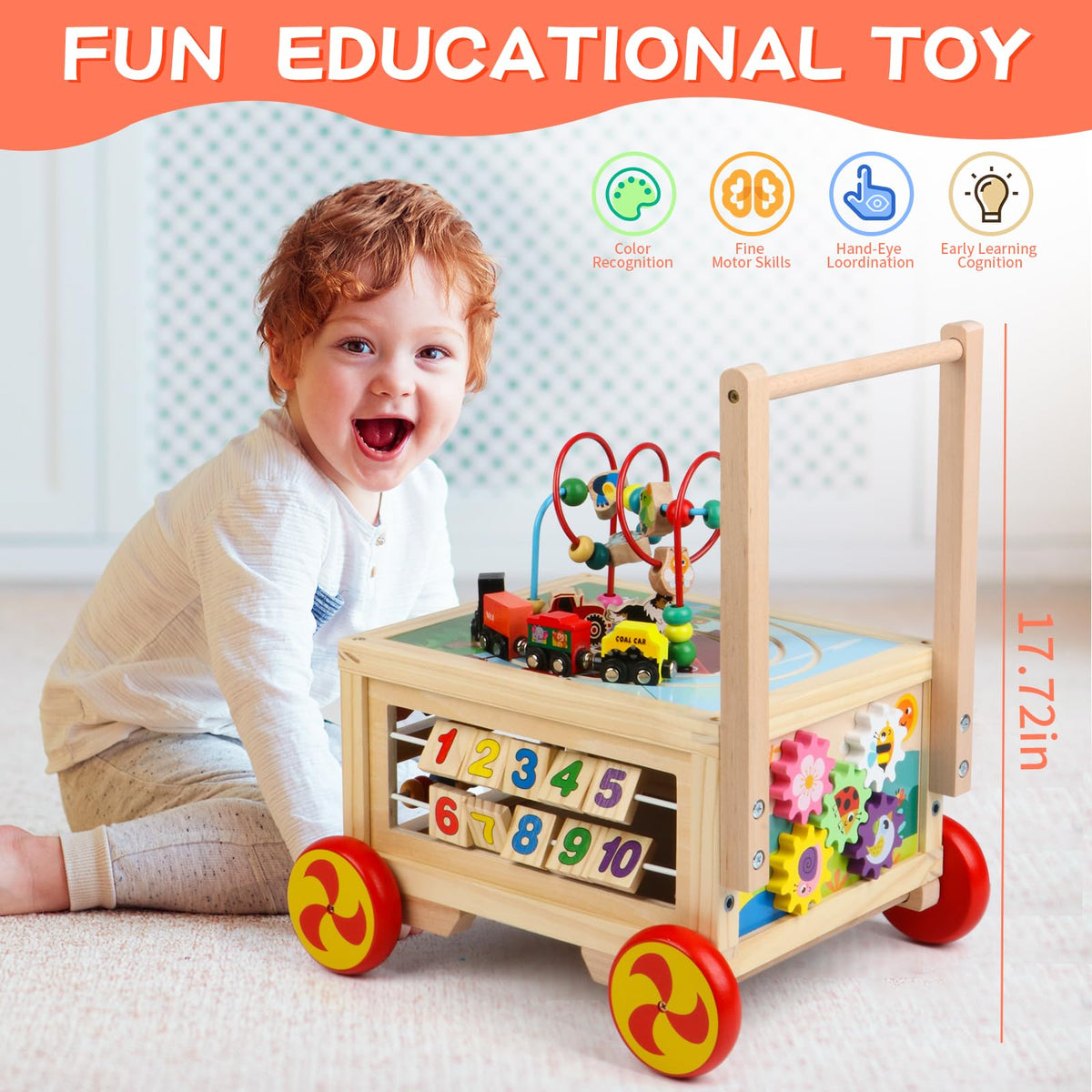 Wooden 7-in-1 Activity Cube B48278