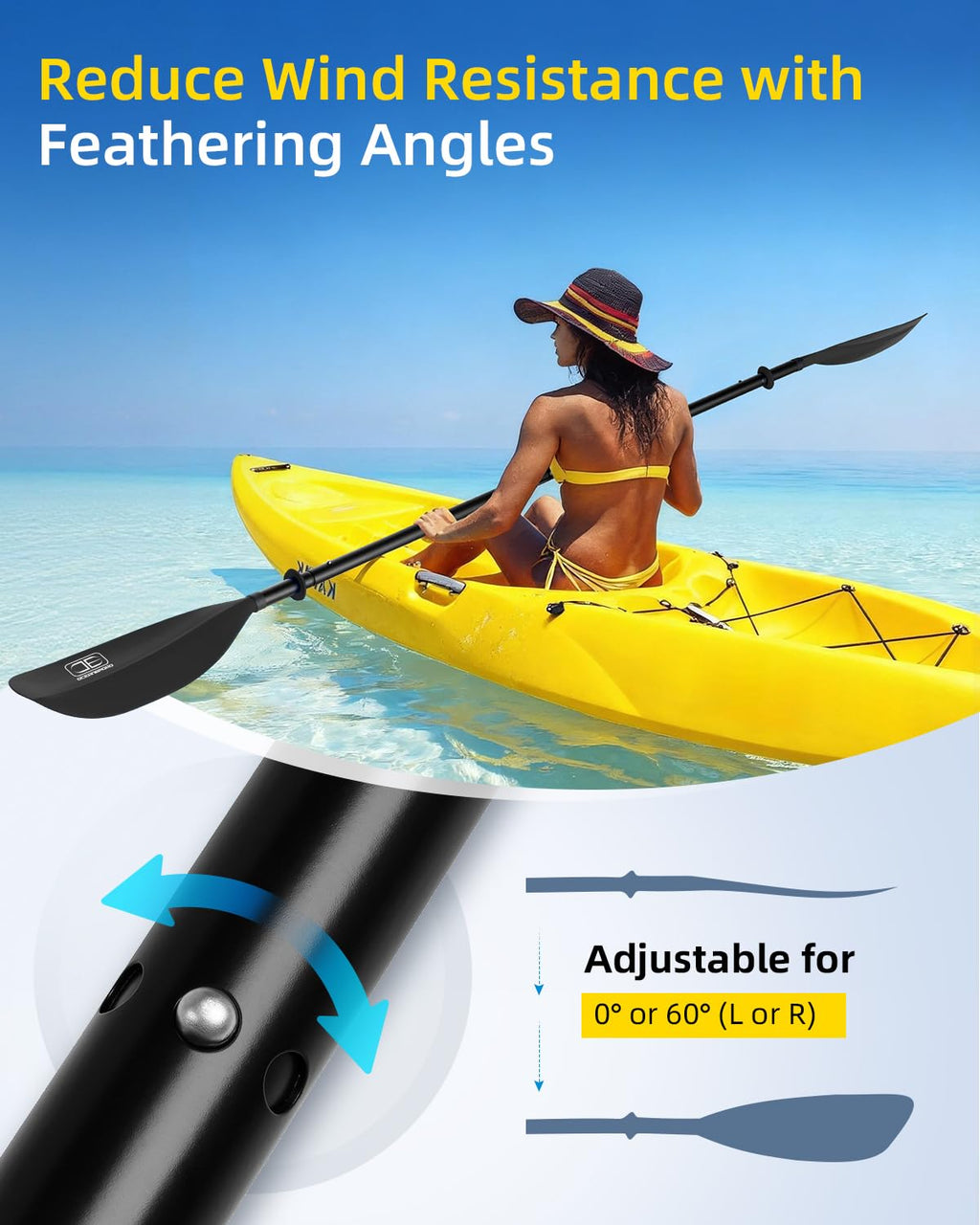 4 Piece Kayak Paddle Alloy Shaft U781