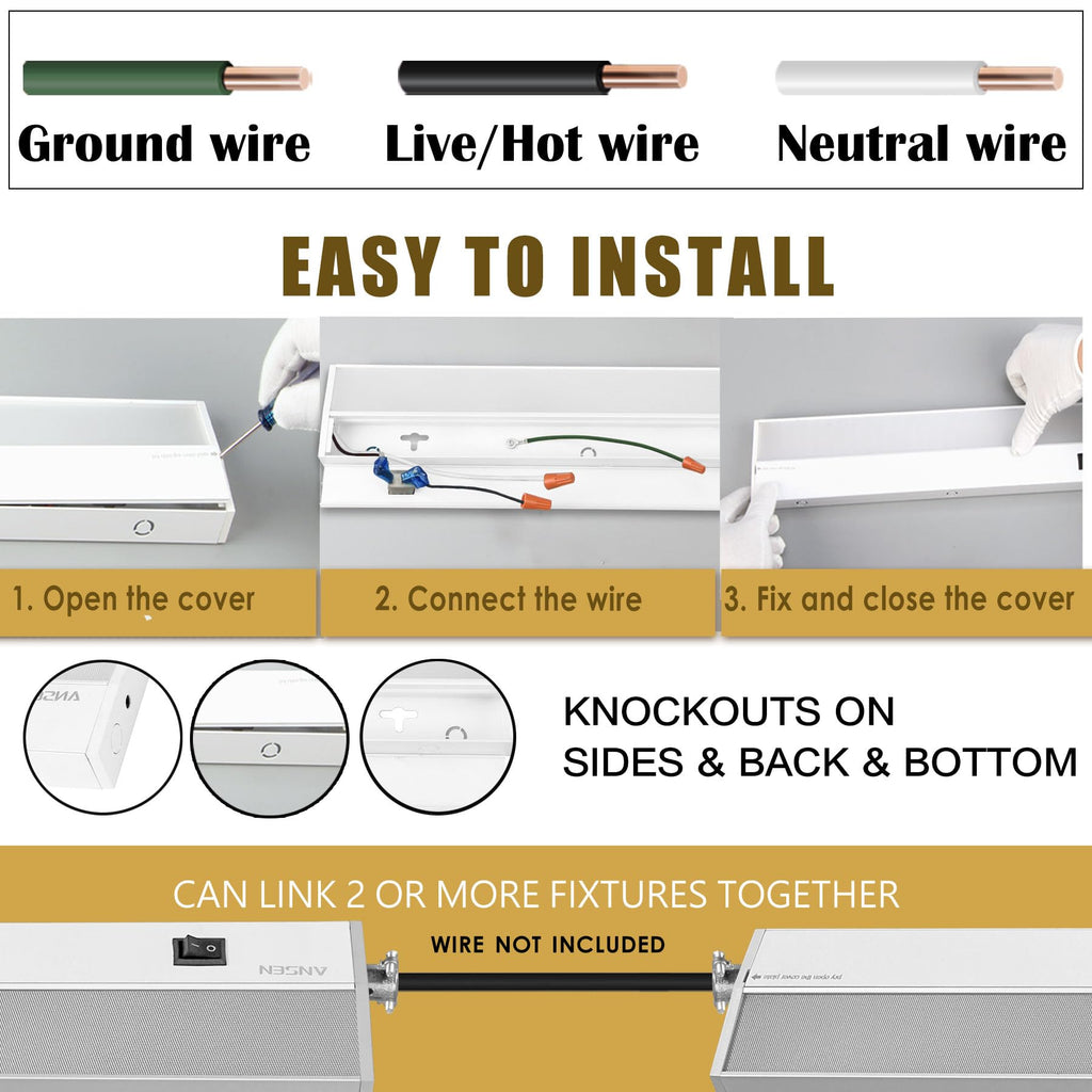2 Packs Under Cabinet Lighting, 24in 18W Dimmable LED Light, 5 Color Temperature O246843