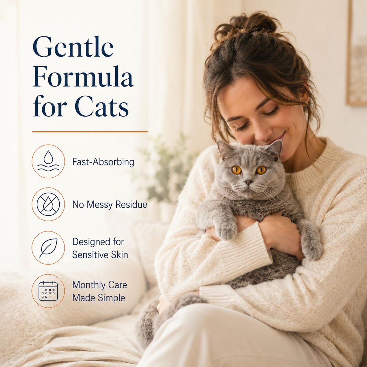 Waterproof Topical Flea & Tick Preventative for Cats, 6 Doses F290184