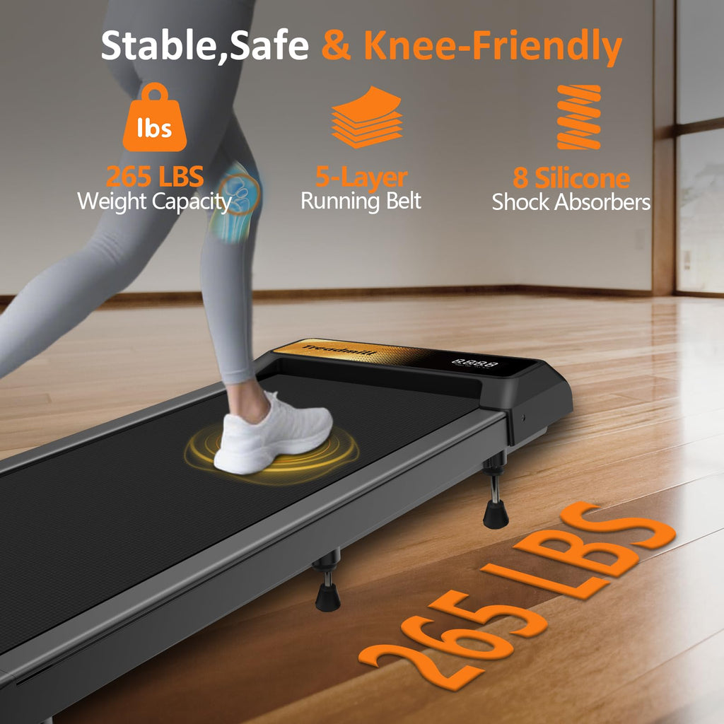 2.5HP Incline Walking Pad Treadmill with Remote F573