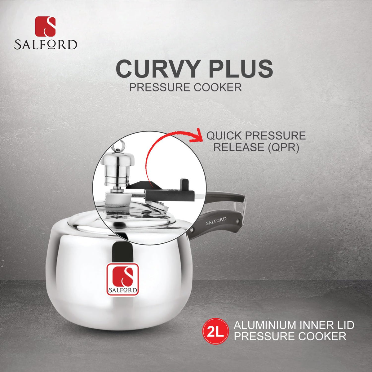 2 Litre Aluminium Pressure Cooker S795