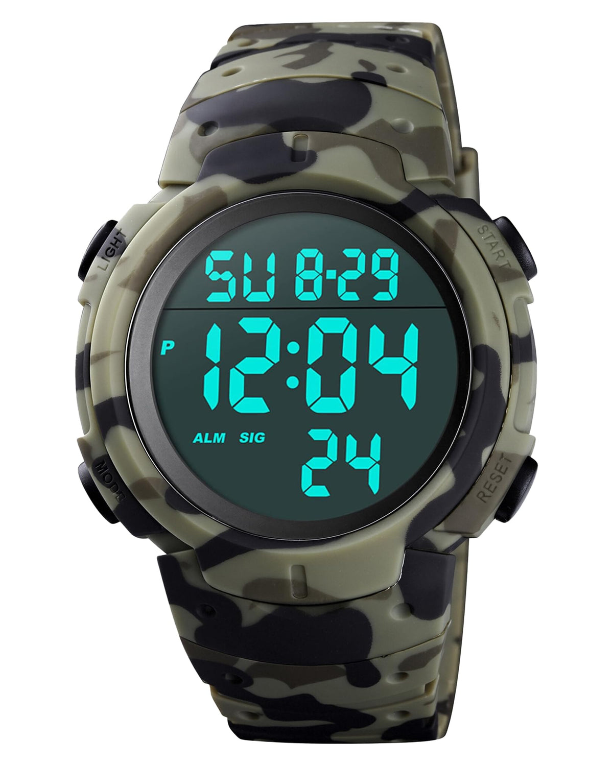 Digital Watch Mens Waterproof Sport Wristwatch I24556