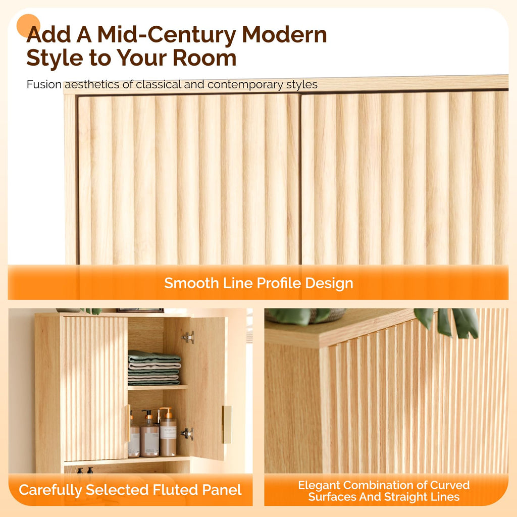 Over The Toilet Storage Cabinet with Adjustable Shelves Z323639
