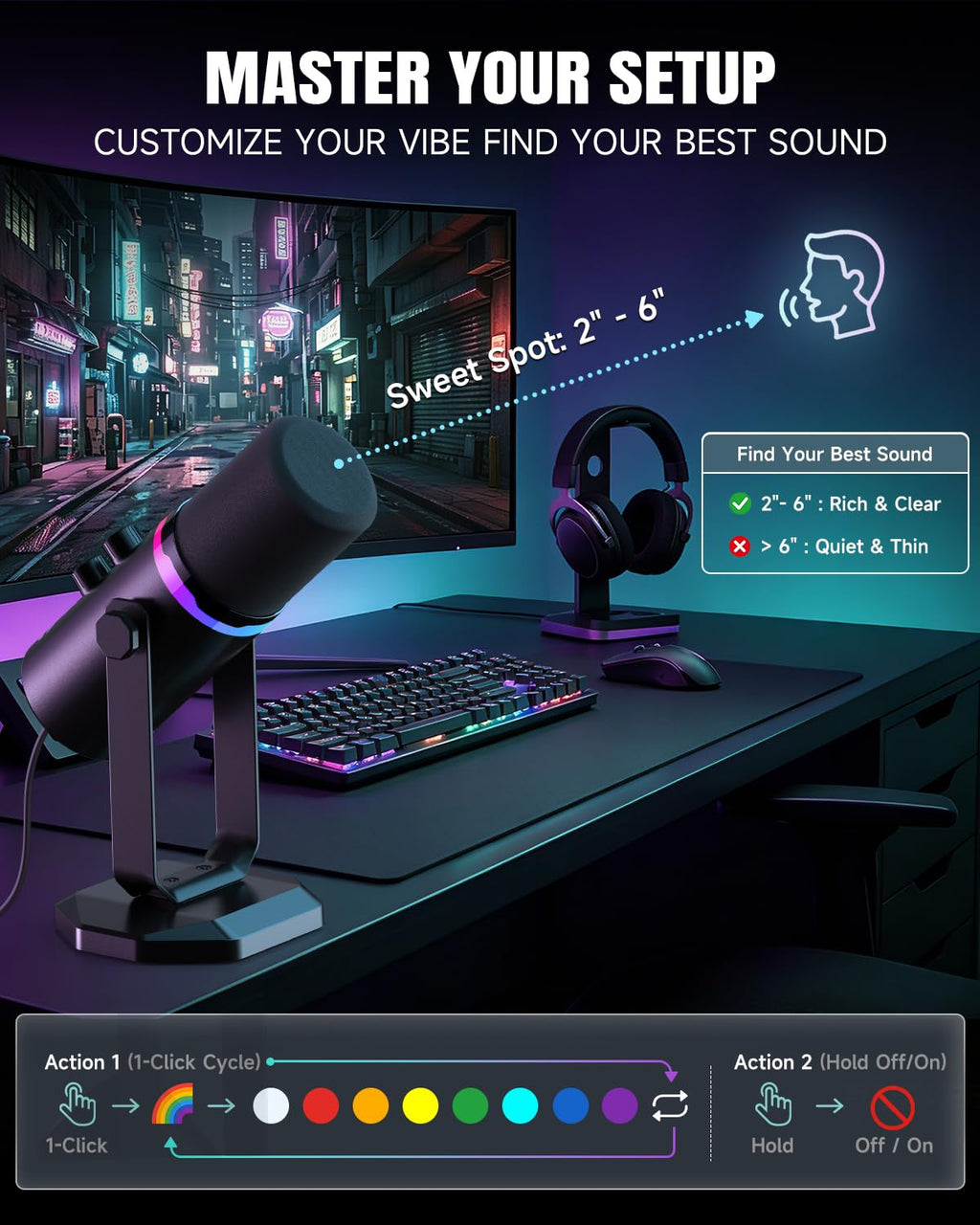 USB/XLR Dynamic Microphone with Desk Stand T861527