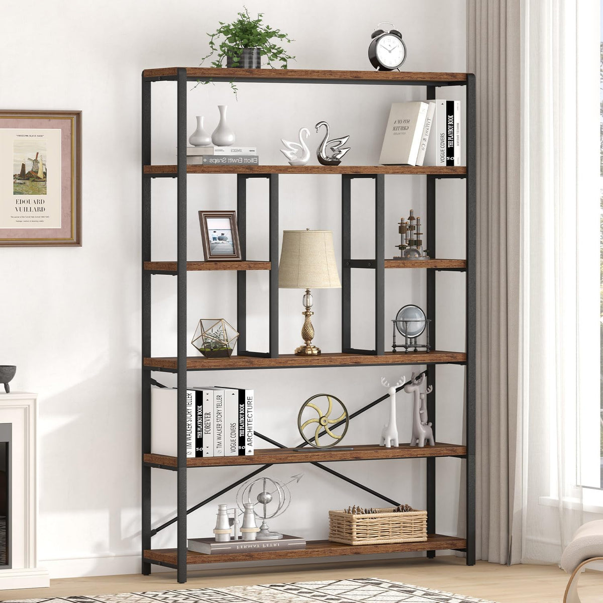 6 Tier Industrial Bookshelf J619909