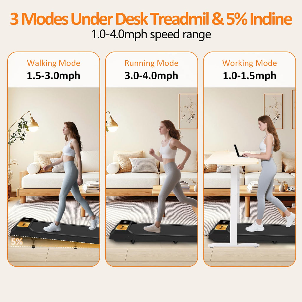 2.5HP Incline Walking Pad Treadmill with Remote F573