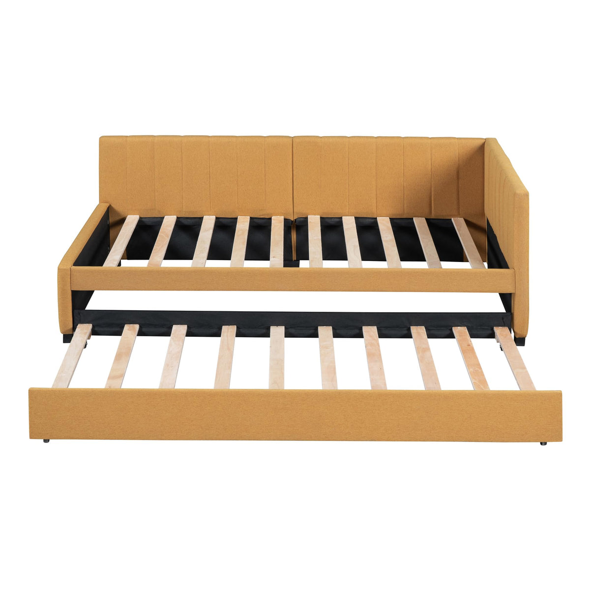 Twin Size Linen Upholstered Daybed with Trundle M1242