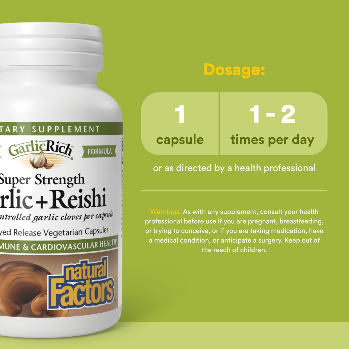 Garlic + Reishi 120 Delayed Release Veg Caps R711145