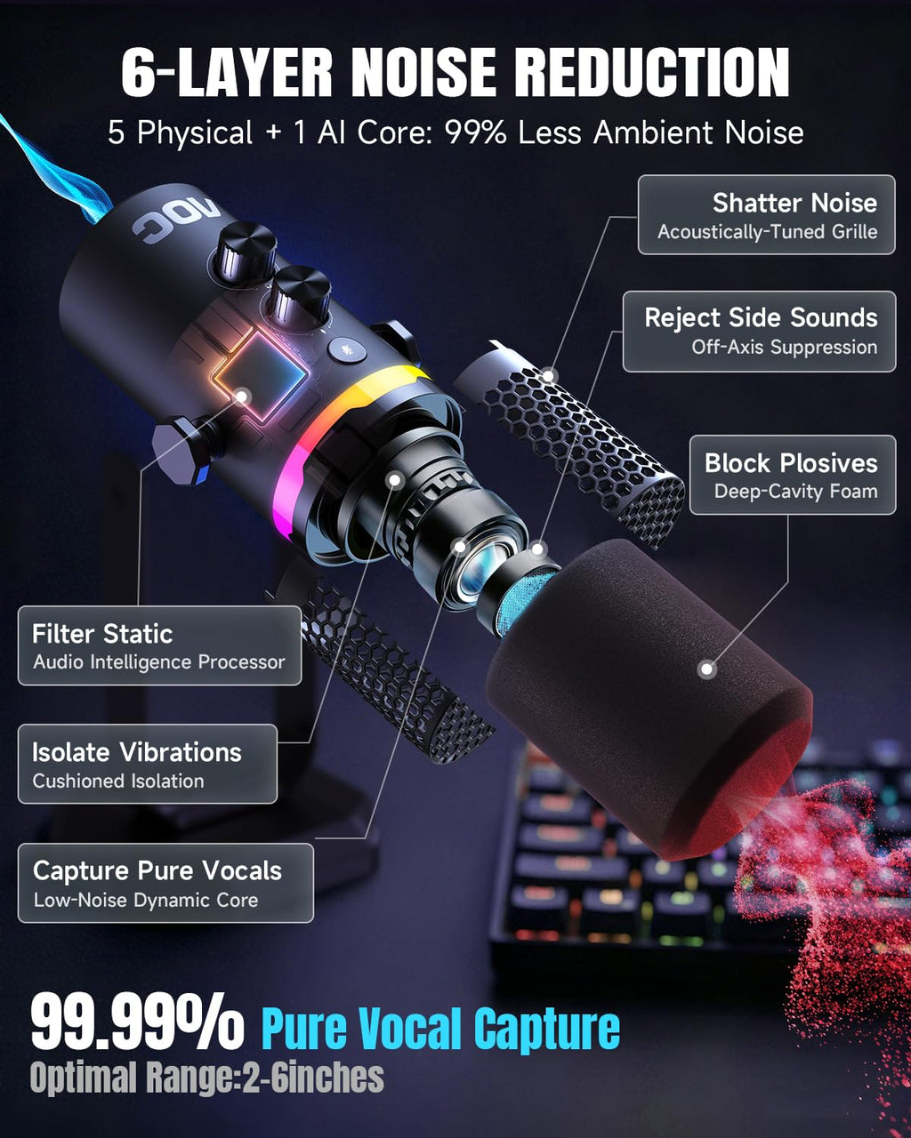 USB/XLR Dynamic Microphone with Desk Stand T861527
