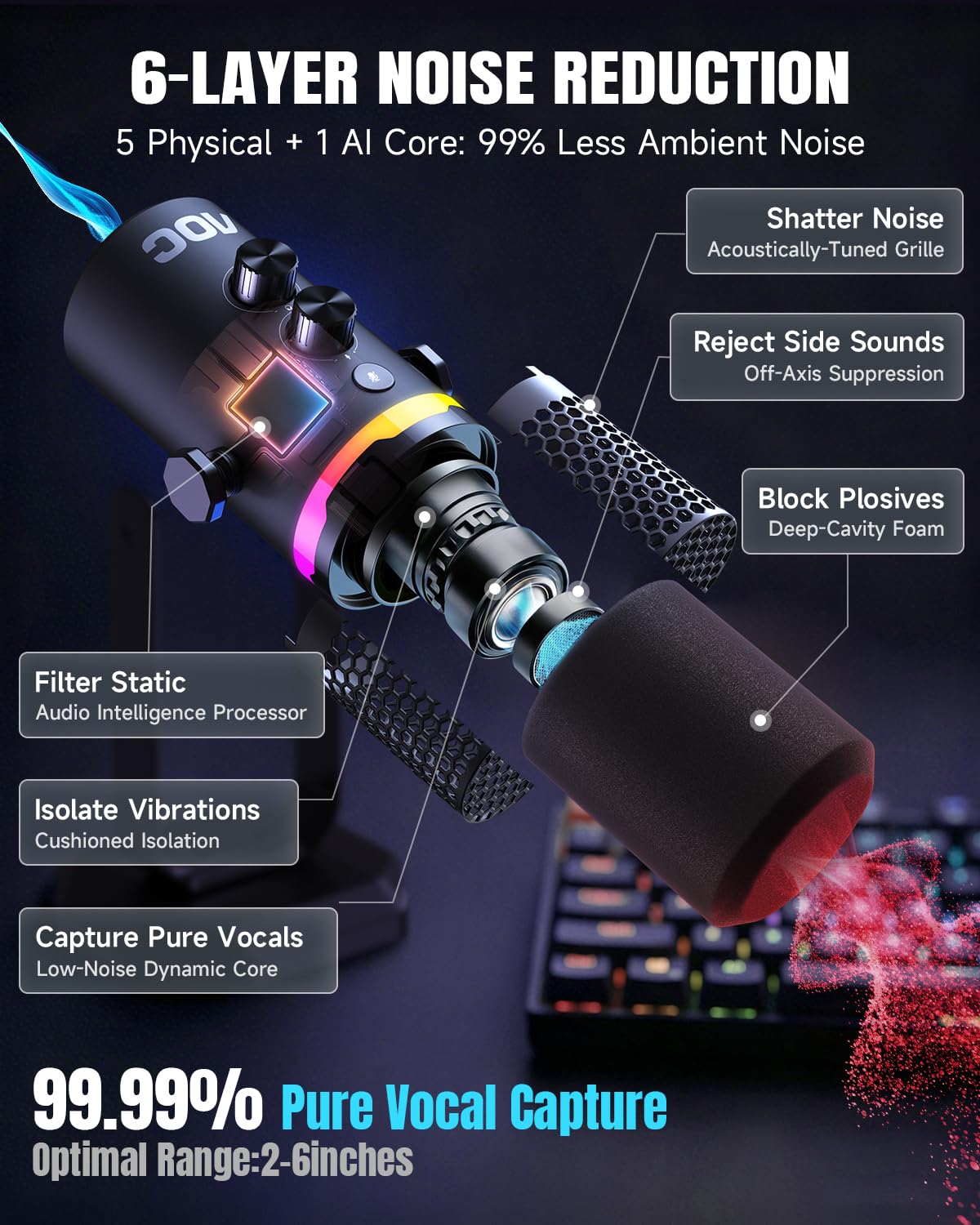 USB/XLR Dynamic Microphone with Desk Stand T861527