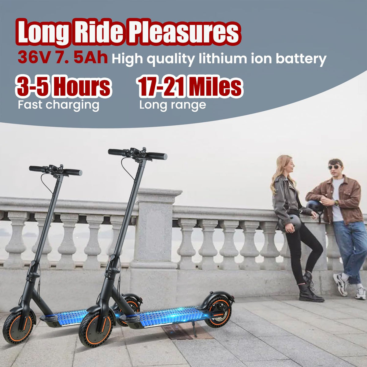 500W Foldable Electric Scooter with Dual Braking System U934158