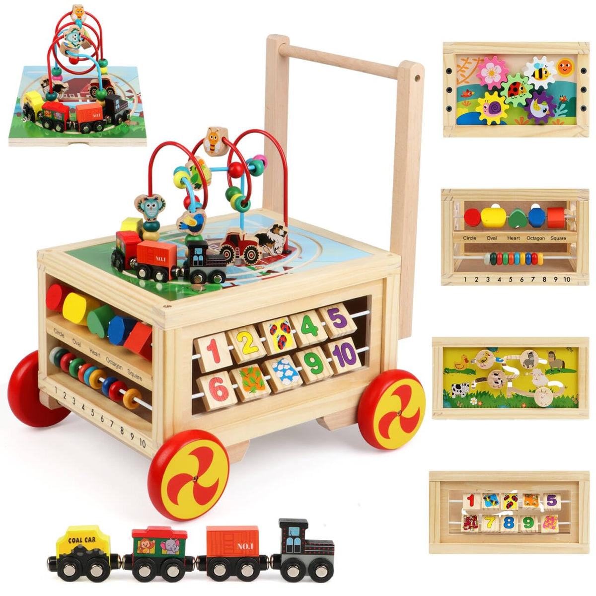 Wooden 7-in-1 Activity Cube B48278