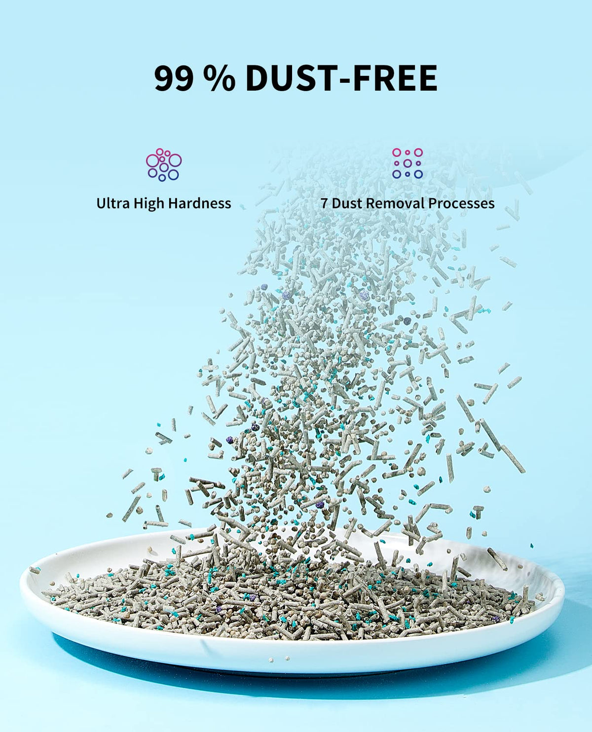 Mixed Cat Litter Fast Clumping Flushable Ultra Absorbent 7.9lb×2 Bags J849